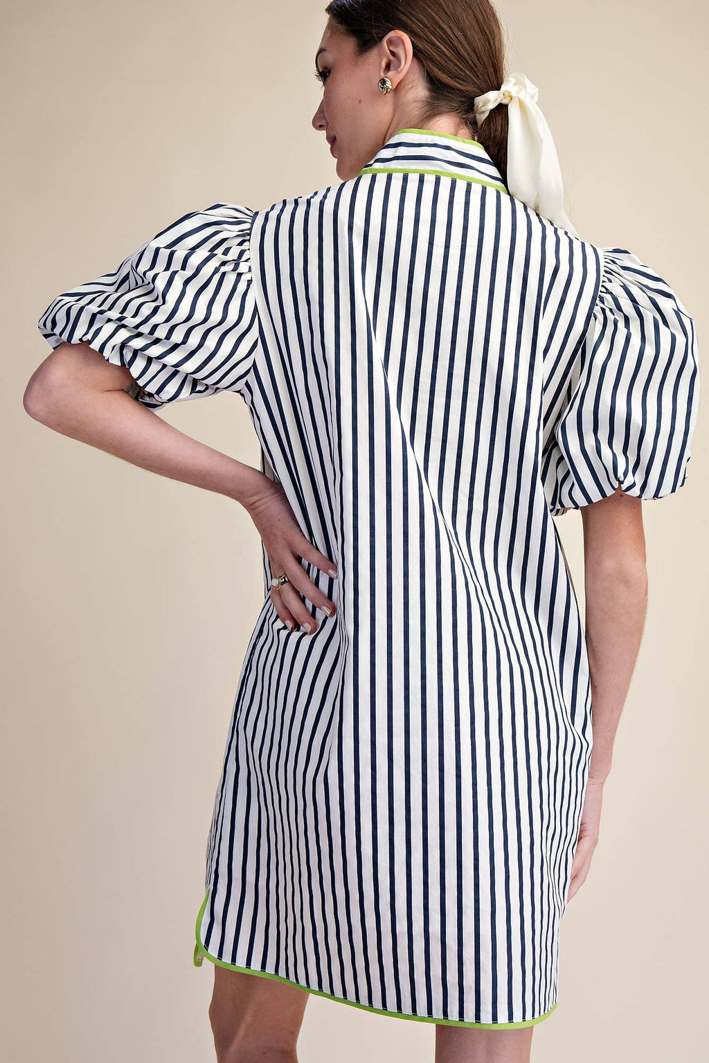 Collier Collard Stripe Dress