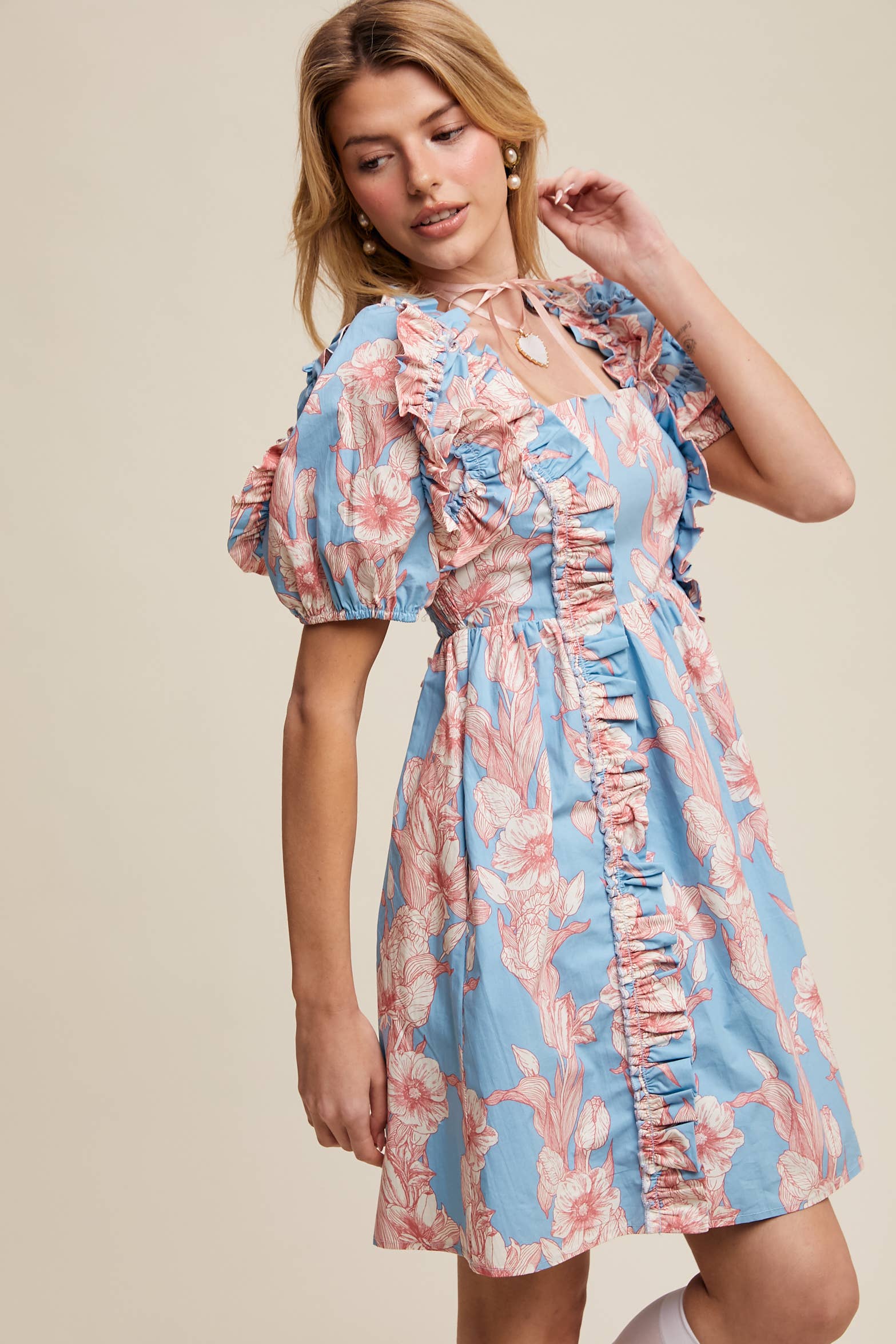 Ashley Floral Mini Dress