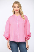 Penny Striped Button Down Blouse