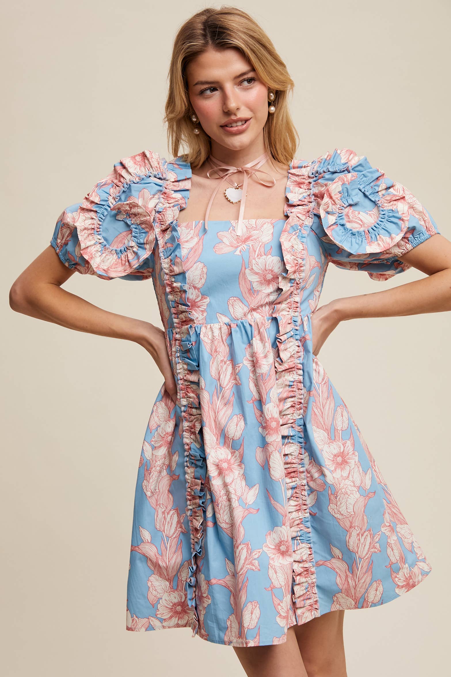 Ashley Floral Mini Dress