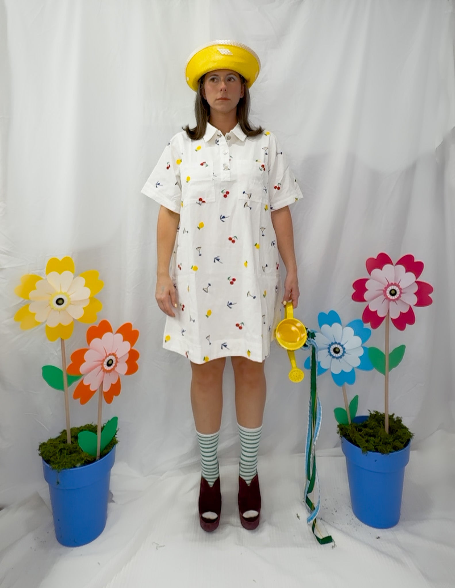Bernie Embroidered Shirt Dress