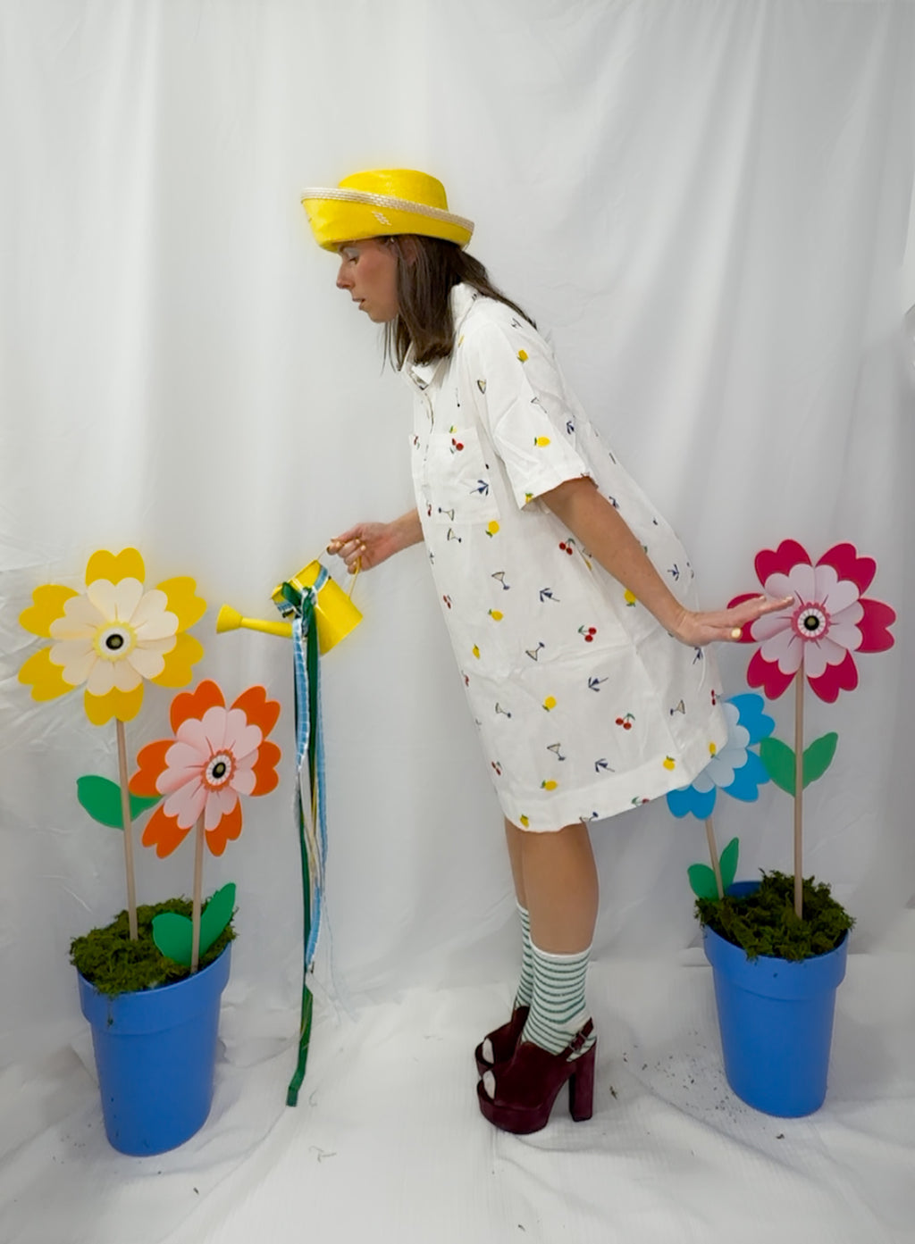 Bernie Embroidered Shirt Dress