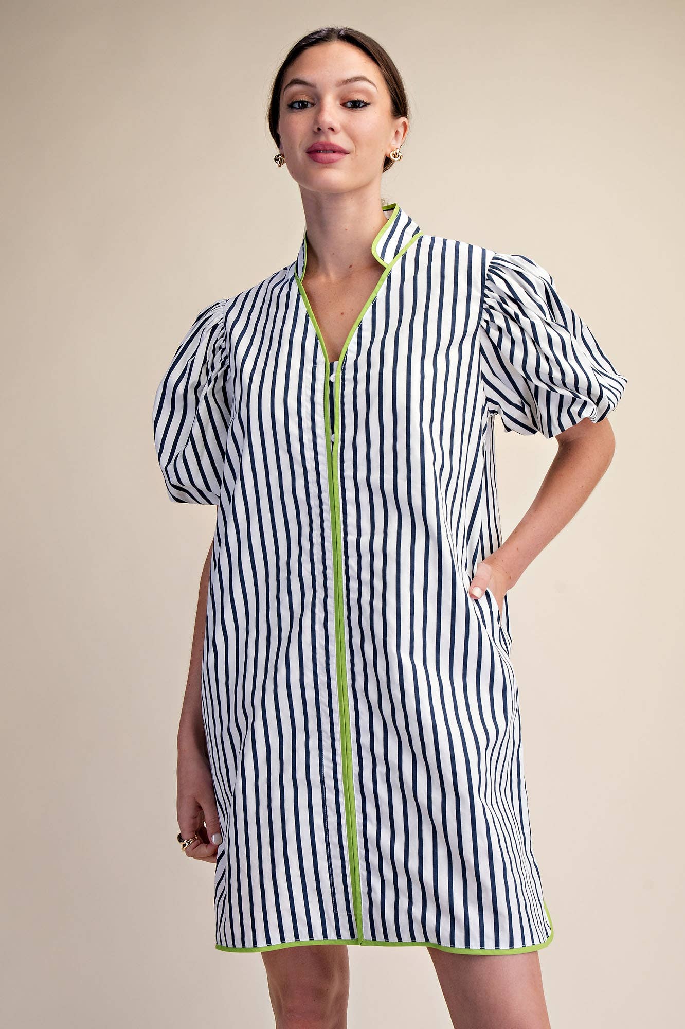 Collier Collard Stripe Dress
