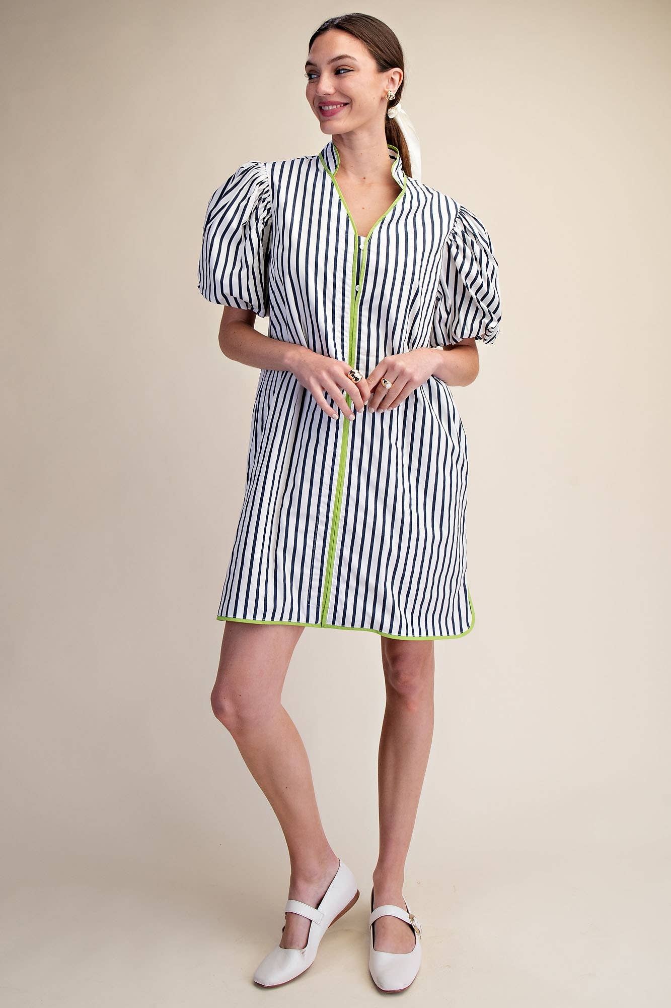 Collier Collard Stripe Dress