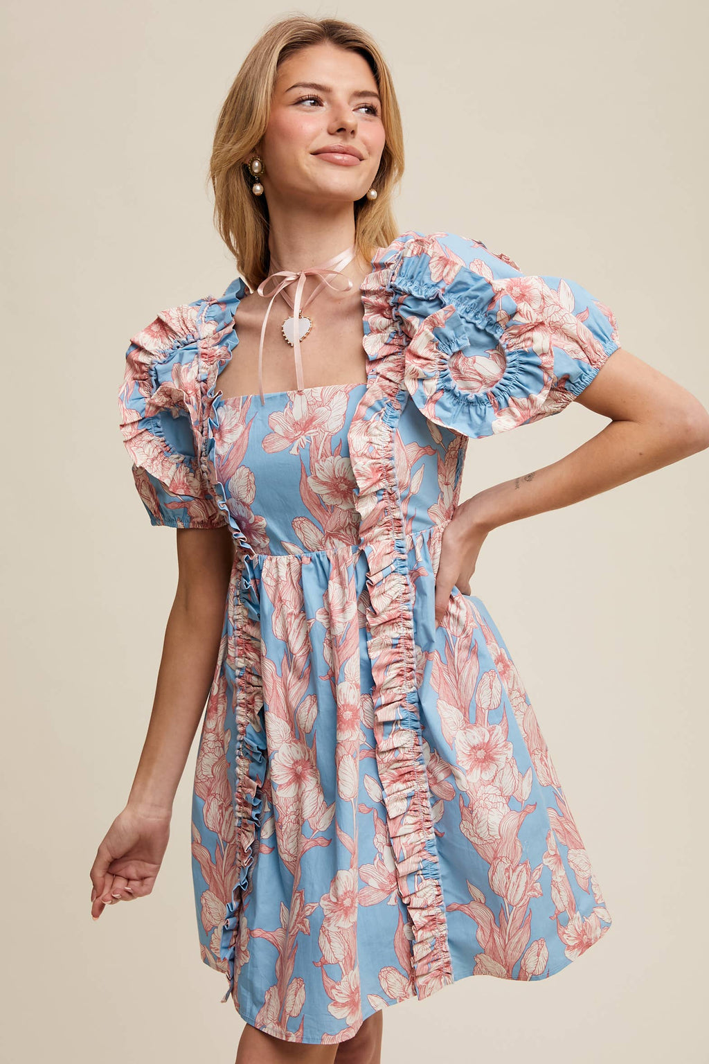 Ashley Floral Mini Dress