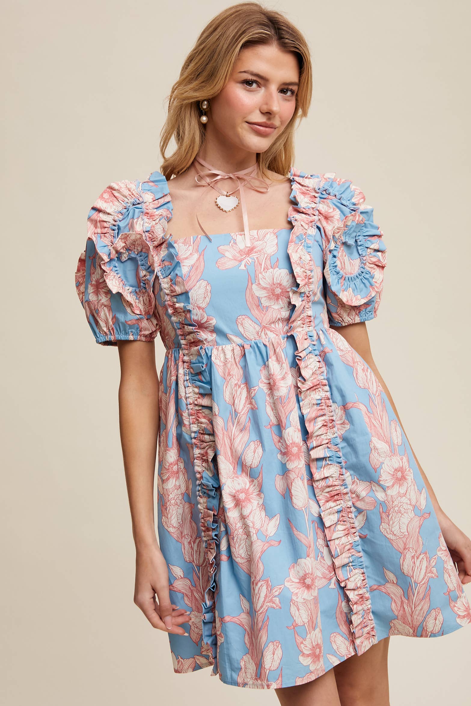 Ashley Floral Mini Dress